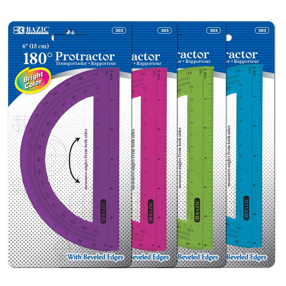 BAZIC Assorted Color Semicircular 6