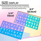 BAZIC 20mm Size Lettering Stencil Ruler Sets (2/Pack), pack of 24