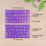 BAZIC 20mm Size Lettering Stencil Ruler Sets (2/Pack), pack of 24