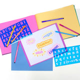 BAZIC 20mm Size Lettering Stencil Ruler Sets (2/Pack), pack of 24