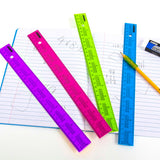 BAZIC 12" (30cm) Ruler w/ Multiplication Prints (4/Pack), pack of 24