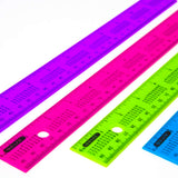 BAZIC 12" (30cm) Ruler w/ Multiplication Prints (4/Pack), pack of 24