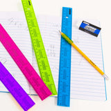 BAZIC 12" (30cm) Ruler w/ Multiplication Prints (4/Pack), pack of 24