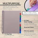 BAZIC Dividers w/ 10-Color Tabs, pack of 24