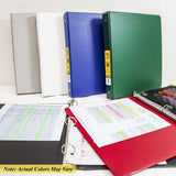 BAZIC 3 Ring Binder 1.5" Economy Binders, Round Ring Hold 280 Sheets, 24-Count