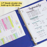 BAZIC 3 Ring Binder 1.5" Economy Binders, Round Ring Hold 280 Sheets, 24-Count