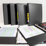 BAZIC 1.5" Black 3-Ring Binder w/ 2-Pockets, pack of 24