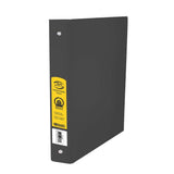 BAZIC 1.5" Black 3-Ring Binder w/ 2-Pockets, pack of 24