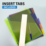 BAZIC Pockets Dividers w/ 5-Insertable Color Tabs, pack of 24