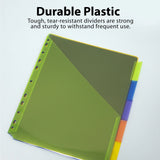 BAZIC Pockets Dividers w/ 5-Insertable Color Tabs, pack of 24