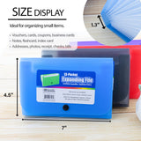 BAZIC 13-Pockets Coupon/Personal Check Size Expanding File, pack of 24