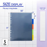 BAZIC Dividers w/ 5-Insertable Color Tabs, pack of 24