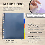 BAZIC Dividers w/ 5-Insertable Color Tabs, pack of 24