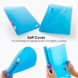 BAZIC 3 Ring Binder 1" Poly Binders Glitter Color Soft Cover, 175 Sheets, 48-Count
