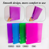 BAZIC 3 Ring Binder 1" Poly Binders Glitter Color Soft Cover, 175 Sheets, 48-Count