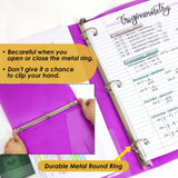 BAZIC 3 Ring Binder 1" Poly Binders Glitter Color Soft Cover, 175 Sheets, 48-Count