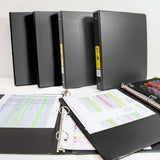 BAZIC 3 Ring Binder 1" Economy Binders Black, Hold 175 Sheets, 24-Count