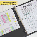BAZIC 3 Ring Binder 1" Economy Binders Black, Hold 175 Sheets, 24-Count