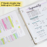 BAZIC 3 Ring Binder 1" Economy Binders White, Hold 175 Sheets, 24-Count