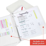 BAZIC 3 Ring Binder 1" Economy Binders White, Hold 175 Sheets, 24-Count
