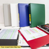 BAZIC 3 Ring Binder 1" Economy Binders Assorted Color, Hold 175 Sheets, 24-Count