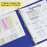 BAZIC 3 Ring Binder 1" Economy Binders Assorted Color, Hold 175 Sheets, 24-Count