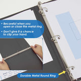 BAZIC 1/2" Black 3-Ring View Binder w/ 2-Pockets (1-PACK)