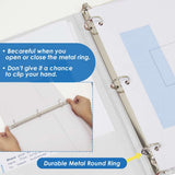 BAZIC 1.5" White 3-Ring View Binder w/ 2-Pockets, pack of 12