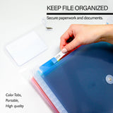 BAZIC Rainbow 7-Pocket Letter Size Poly Expanding File, pack of 12