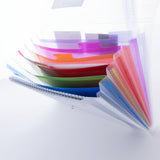BAZIC Rainbow 7-Pocket Letter Size Poly Expanding File, pack of 12