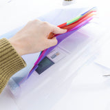 BAZIC Rainbow 7-Pocket Letter Size Poly Expanding File, pack of 12