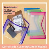 BAZIC V-Flap Clear A4/Letter Size Document Holder, pack of 24