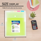 BAZIC 5-Pocket Letter Size Vertical Poly Expanding File, pack of 12