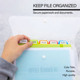 BAZIC 5-Pocket Letter Size Vertical Poly Expanding File, pack of 12