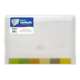 BAZIC Translucent 13-Pocket Letter Size Poly Expanding File, pack of 6