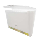 BAZIC Translucent 13-Pocket Letter Size Poly Expanding File, pack of 6