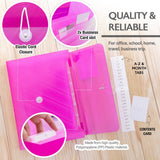 BAZIC Translucent 7-Pocket Letter Size Poly Expanding File, pack of 12