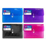 BAZIC Translucent 7-Pocket Letter Size Poly Expanding File, pack of 12