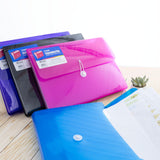 BAZIC Translucent 7-Pocket Letter Size Poly Expanding File, pack of 12