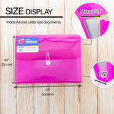 BAZIC Translucent 7-Pocket Letter Size Poly Expanding File, pack of 12