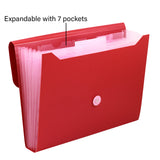BAZIC 7-Pocket Letter Size Poly Expanding File, pack of 12