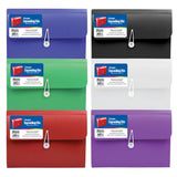 BAZIC 7-Pocket Letter Size Poly Expanding File, pack of 12