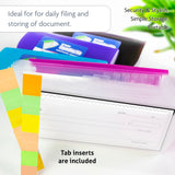 BAZIC 13-Pocket Check Size Poly Expanding File, pack of 24