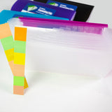 BAZIC 13-Pocket Check Size Poly Expanding File, pack of 24