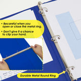 BAZIC 3 Ring Binder 1" Economy View Binders Blue, Hold 175 Sheets, 12-Count