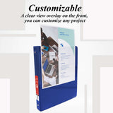 BAZIC 3 Ring Binder 1.5" Economy View Binders-Blue, Round Ring, Hold 250 Sheets Paper, 12-Count