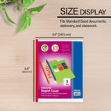 BAZIC Clear Front Report Covers w/ Sliding Bar (3/Pack), pack of 24