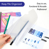BAZIC Clear Front Report Covers w/ Sliding Bar (3/Pack), pack of 24