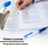 BAZIC Clear Top / Side Loading A4/Letter Size String Envelope (2/Pack), pack of 24