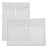 BAZIC Clear Top / Side Loading A4/Letter Size String Envelope (2/Pack), pack of 24
